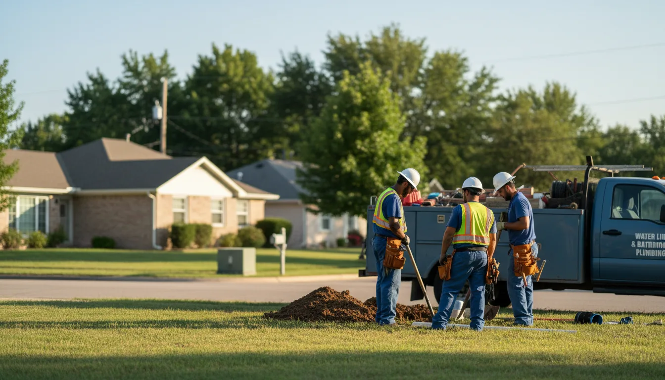 Residential water line and bathroom plumbing service in Childress, TX